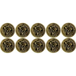 10x Moneta Tron Złota