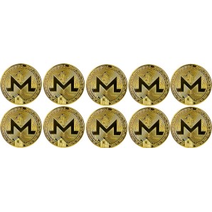 10x Moneta Monero Złota