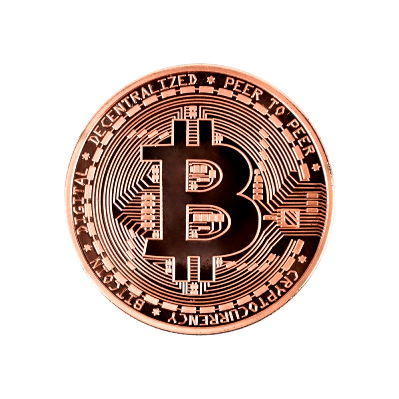Moneta Bitcoin brązowa