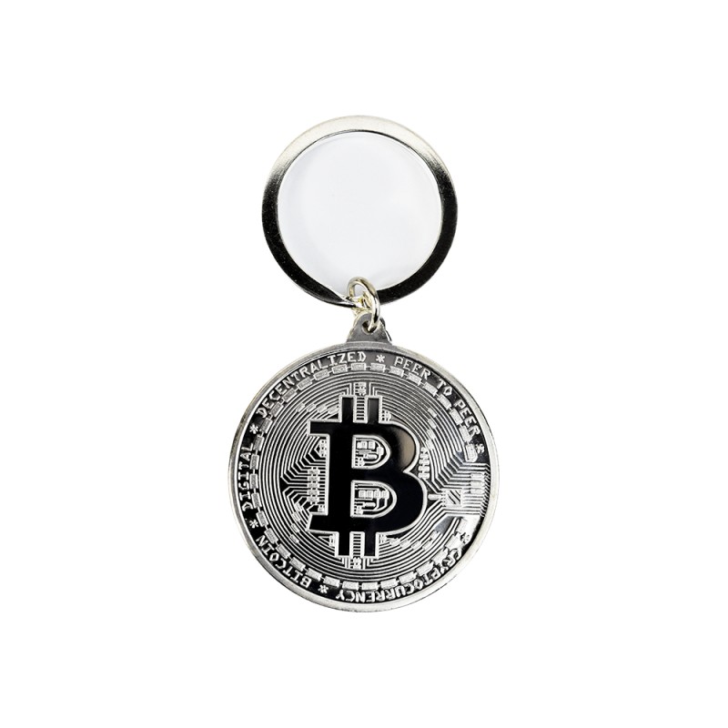 2021 Newest Bitcoin Keychain Cryptocurrency Pendant women and men Jewelry HQ NEW 
