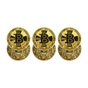 Bitcoin gold cross coin set