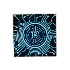 3x Naklejka Bitcoin Cyber