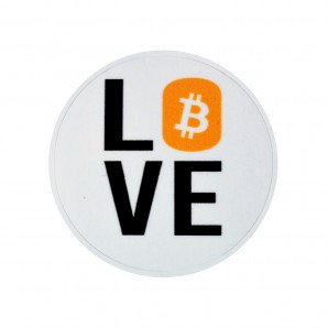 3x Bitcoin Love Stickers