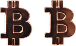 Bronze Bitcoin Pin