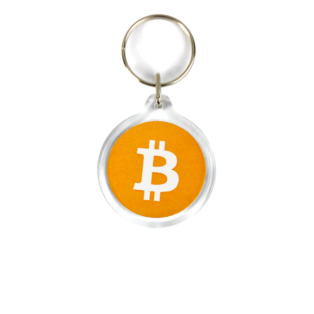 Bitcoin acrylic keyring