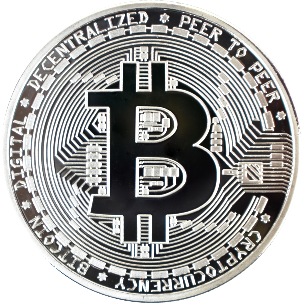 Moneta kolekcjonerska Bitcoin Srebrna Zestaw