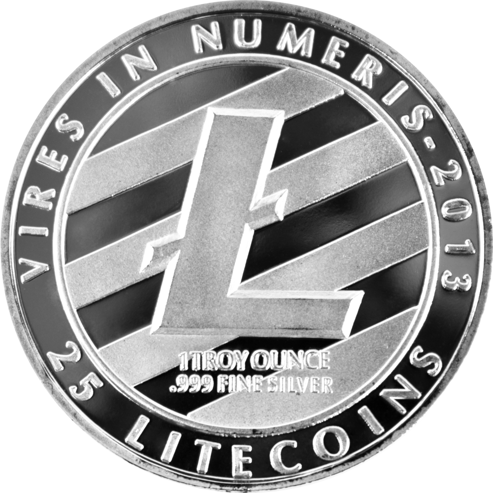 Moneta kolekcjonerska Litecoin Srebrna Zestaw