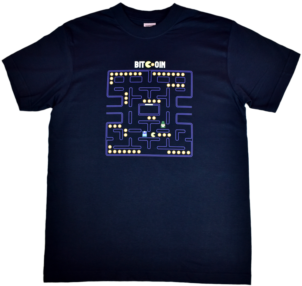 T-shirt Bitcoin Pac-man Cotton