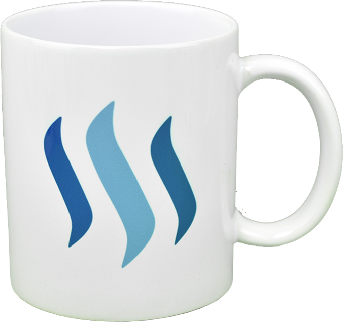 Ceramic mug with Steem  logo