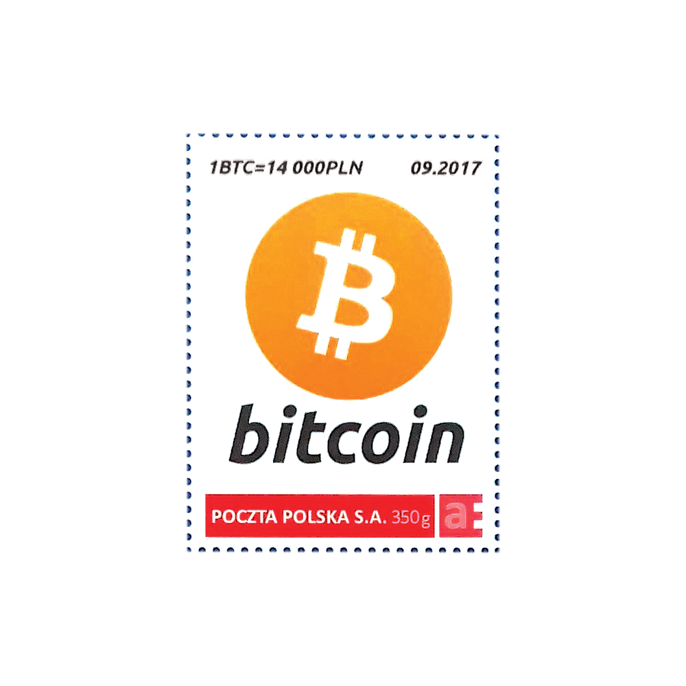 Znaczki pocztowe Bitcoin 09 / 2017