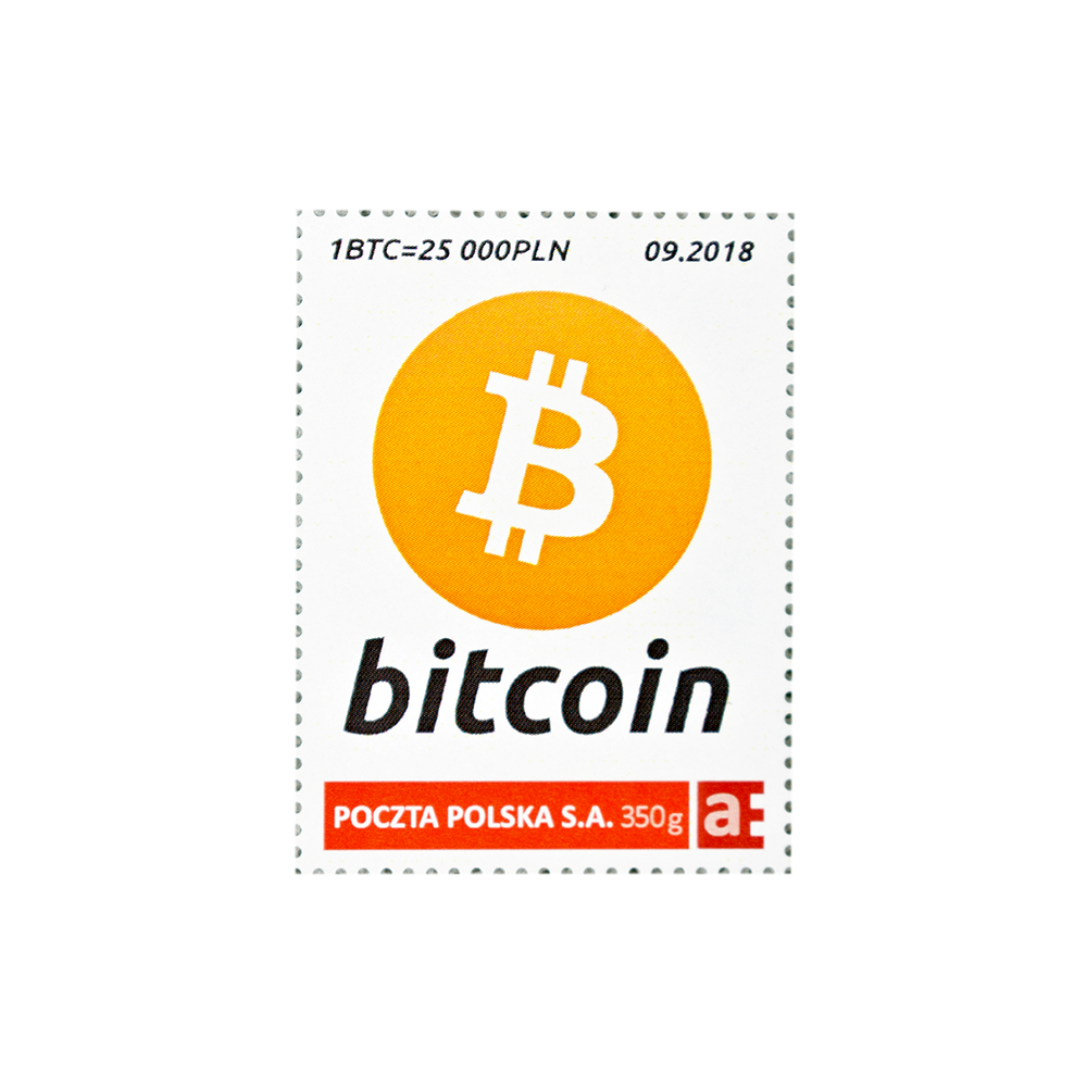 Znaczki pocztowe Bitcoin 09 / 2018