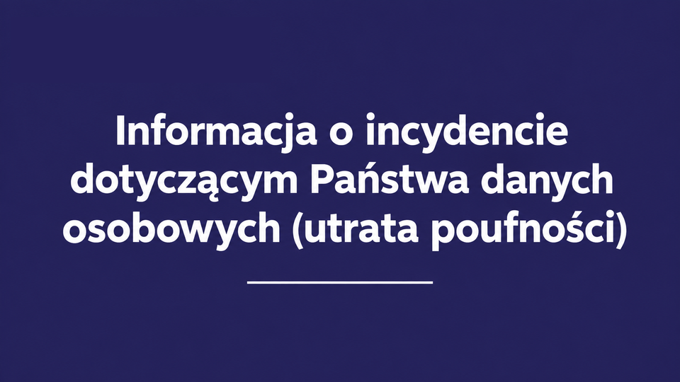 Informacja o incydencie
